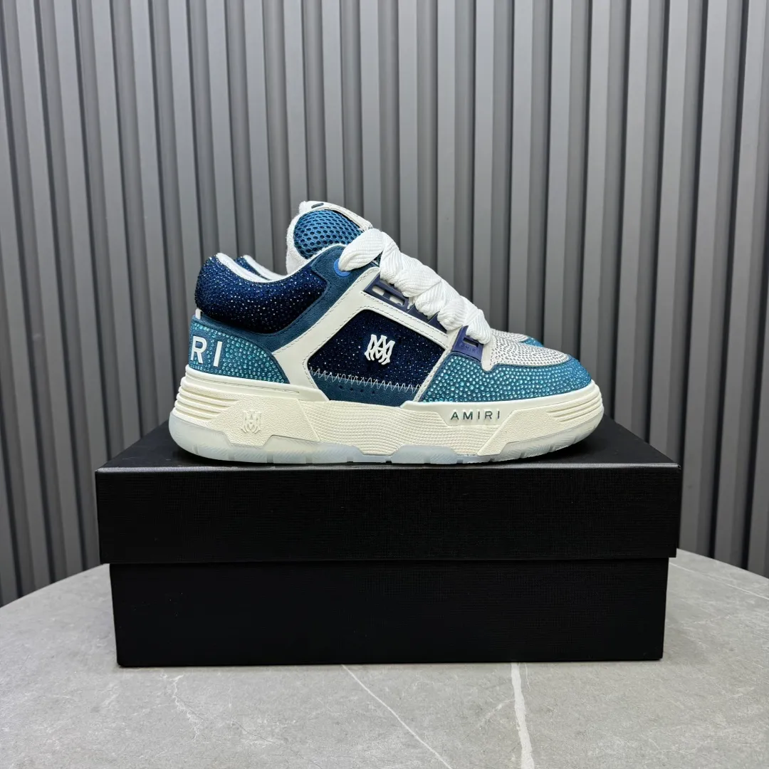 Men's shoes 💰760💰 AMIRI AMIRI fashion brand hot sale 🔥 Available all year round, couples 💑 Official website synchronization Imported fabrics 1⃣️ vs 1⃣️ replica, original factory special original sole, 35-45 (45. non-refundable)